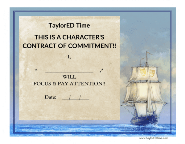 TaylorEDTime THIS IS A CHARACTER'S CONTRACT OF COMMITMENT! I will focus & pay attention!